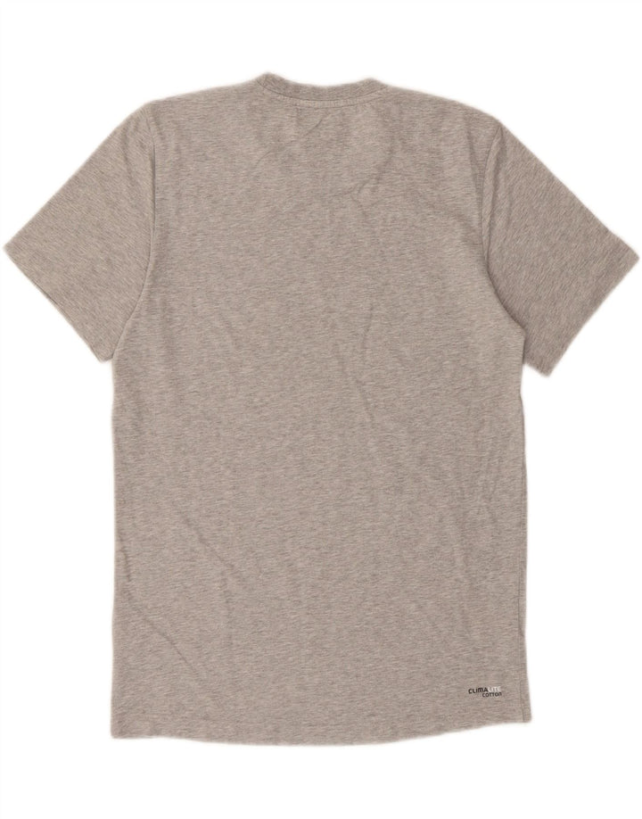 ADIDAS Mens Graphic T-Shirt Top Small Grey Cotton Vintage Adidas and Second-Hand Adidas from Messina Hembry 