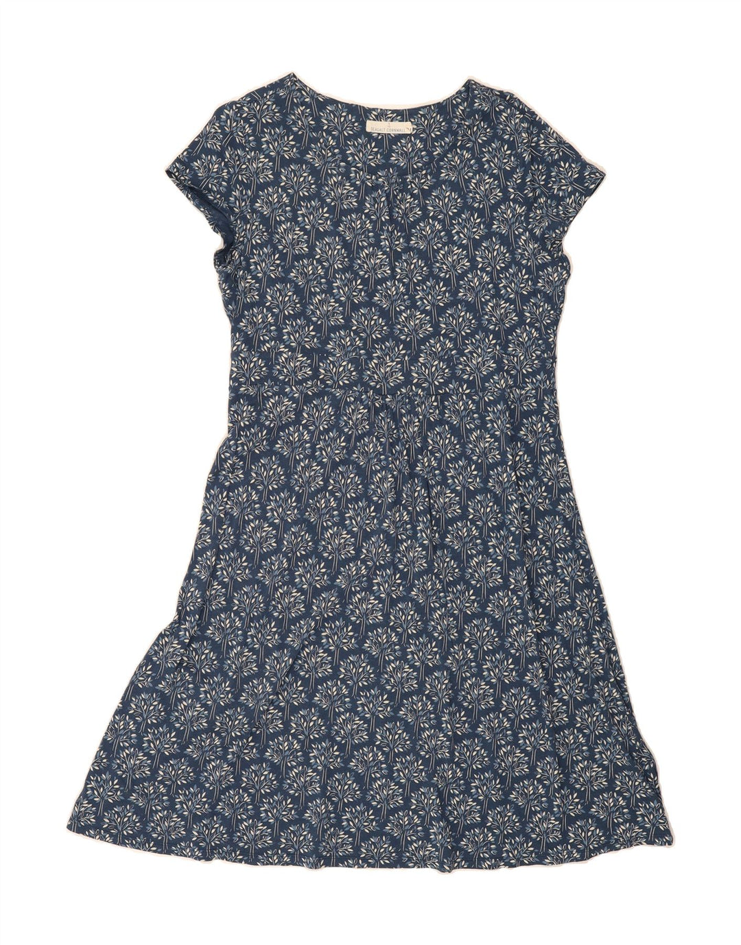 SEASALT CORNWALL Womens A-Line Dress UK 16 Large  Blue Floral Viscose Vintage Seasalt Cornwall and Second-Hand Seasalt Cornwall from Messina Hembry 