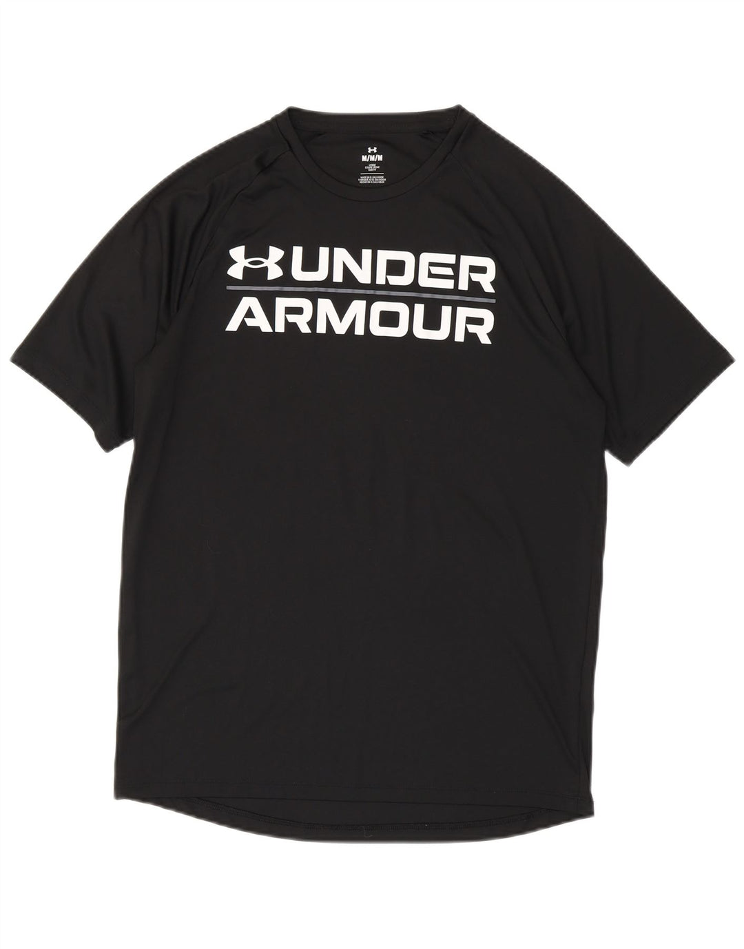 Мужская футболка с рисунком Under Armour, верх среднего размера, черный полиэстер