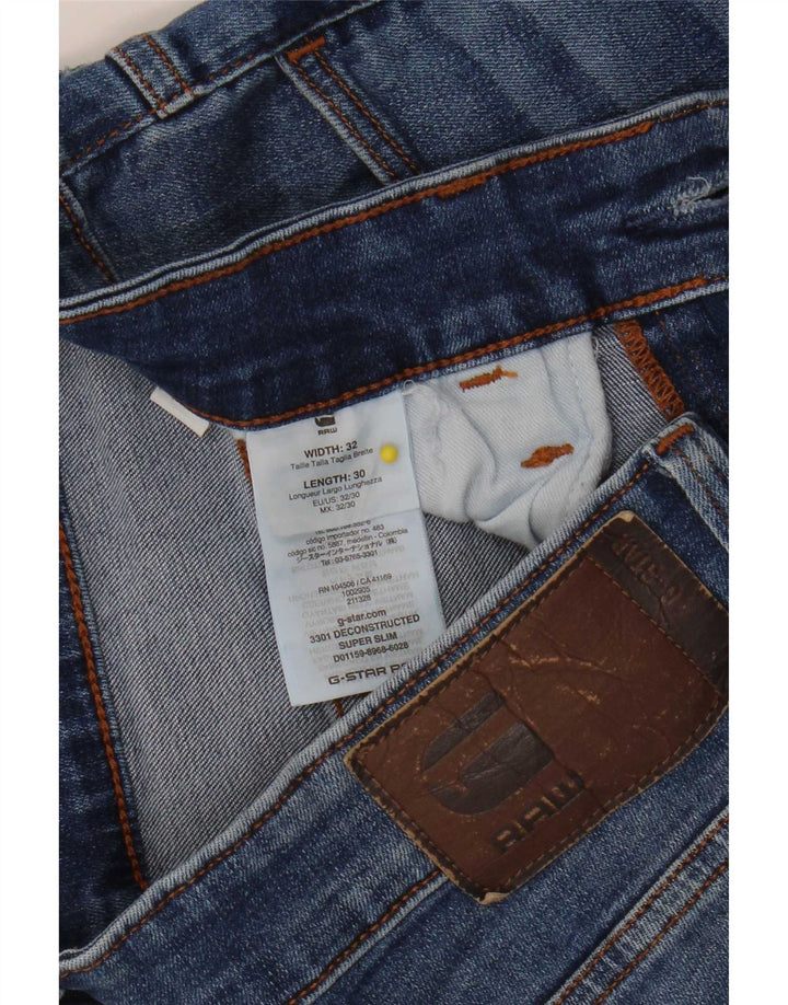 Женские джинсы G-Star 3301 Super Slim W32 L30 Синие, хлопок