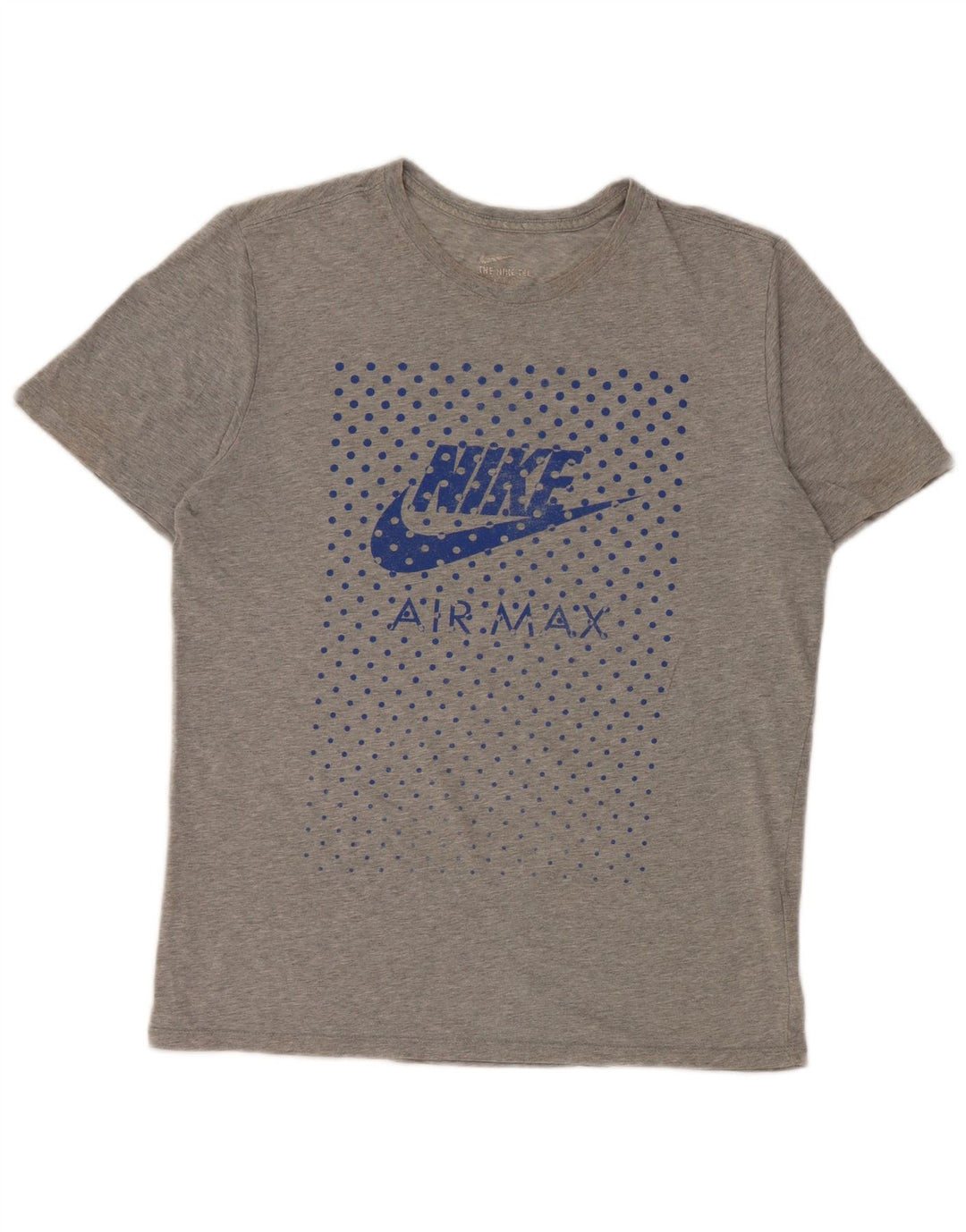 Мужская футболка Nike Air Max с рисунком, хлопковый топ среднего серого цвета