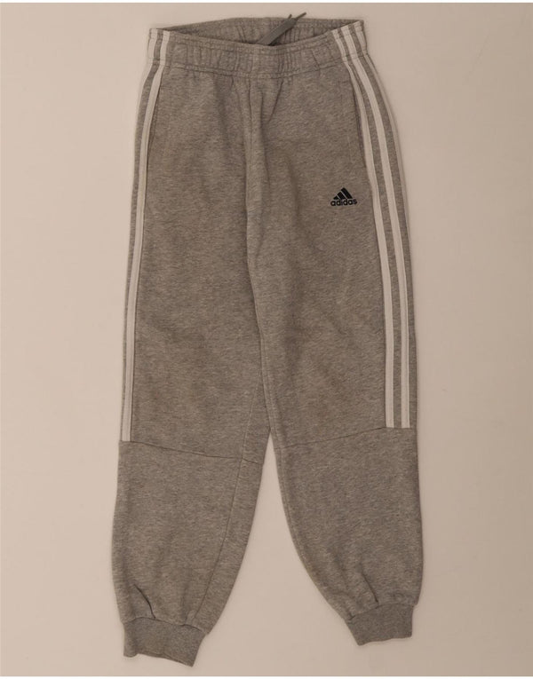 Спортивный костюм Adidas для мальчиков, брюки для бега, 9–10 лет, серый хлопок