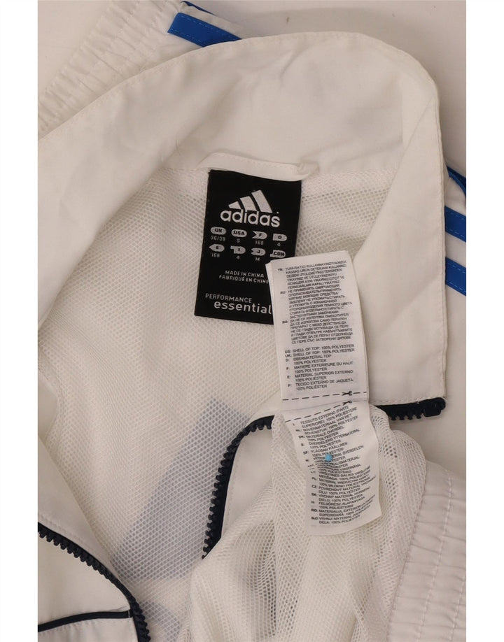 Adidas Мужская спортивная куртка с графическим рисунком UK 36/38 Маленький белый полиэстер