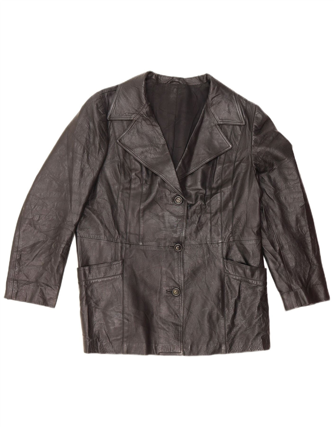 Женская кожаная куртка наппа UK 14 средний черный