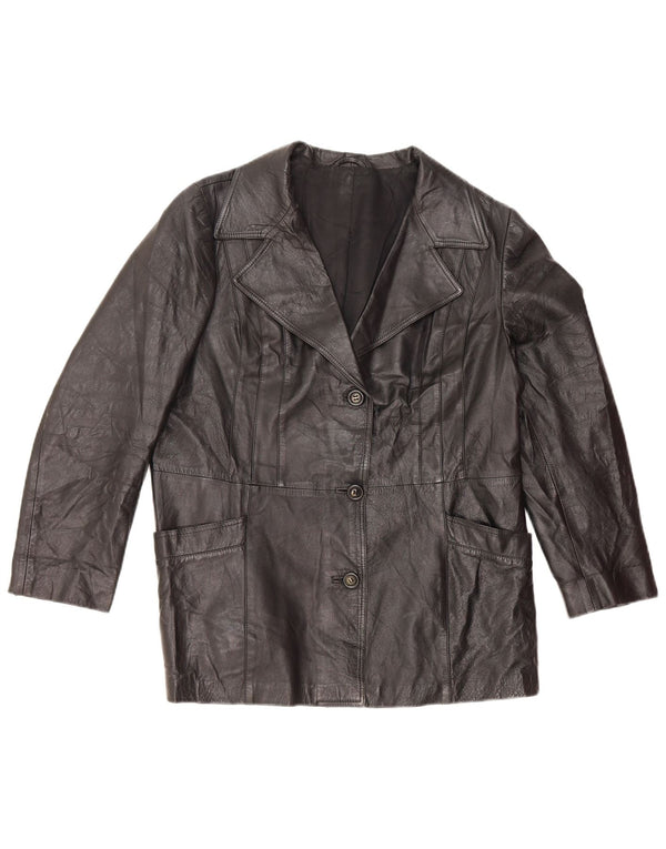 Женская кожаная куртка наппа UK 14 средний черный