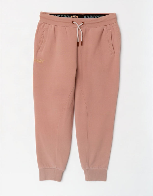 Женские спортивные брюки Superdry Joggers UK 16, большой розовый хлопок