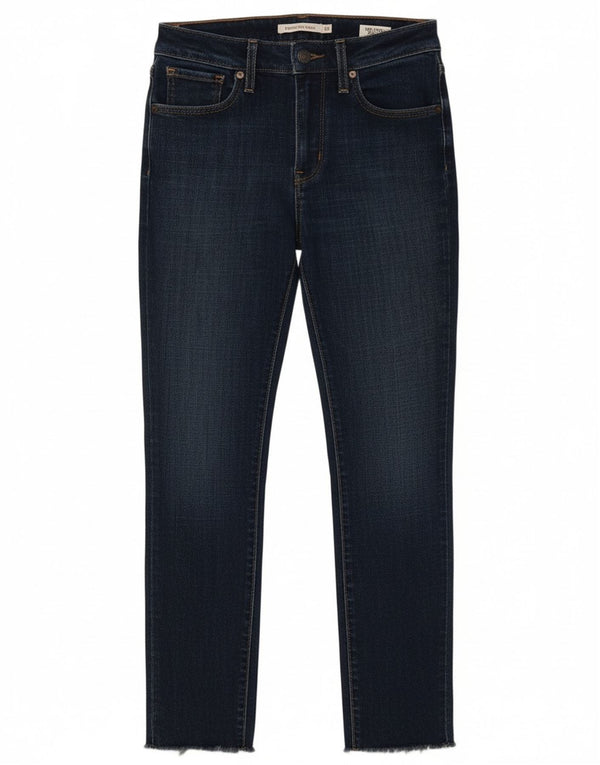 Женские укороченные джинсы скинни Levi's 721 с высокой посадкой W25 L25 Темно-синие хлопковые