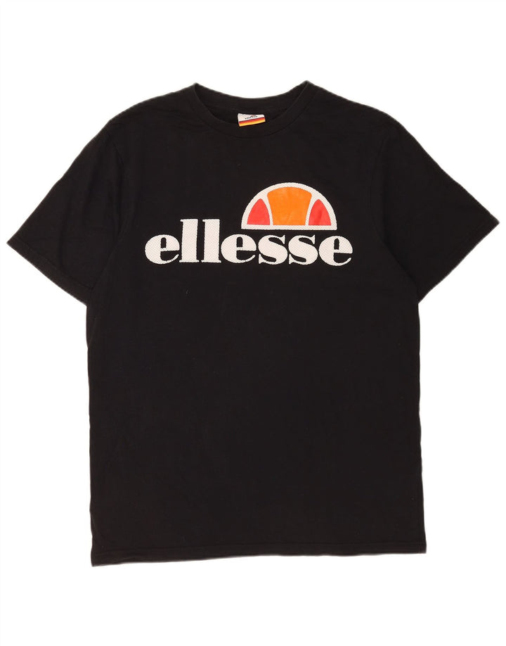 Мужская футболка Ellesse с рисунком, средний черный хлопок