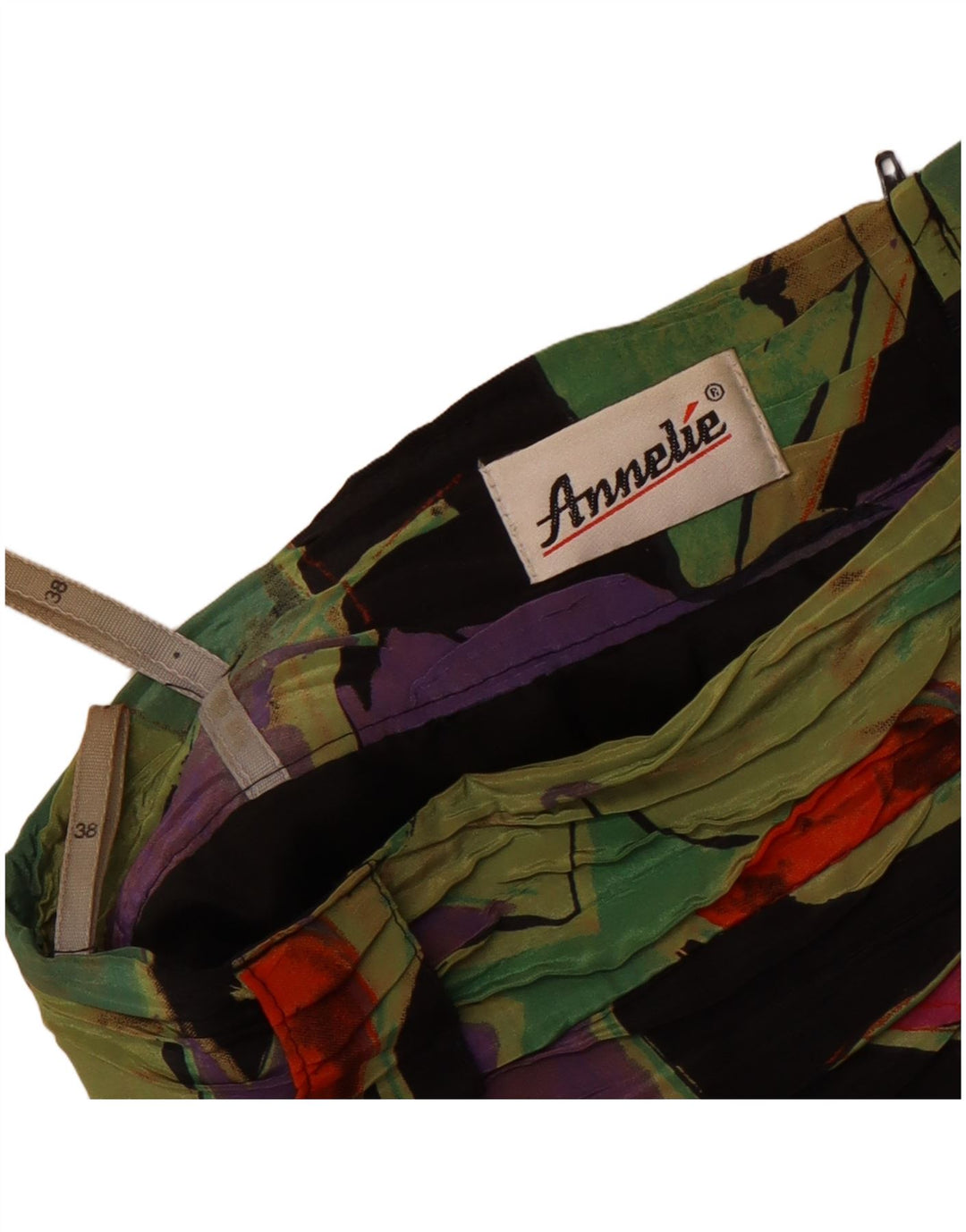 Винтажная женская юбка-карандаш с абстрактным узором EU 38, средняя W28, разноцветная