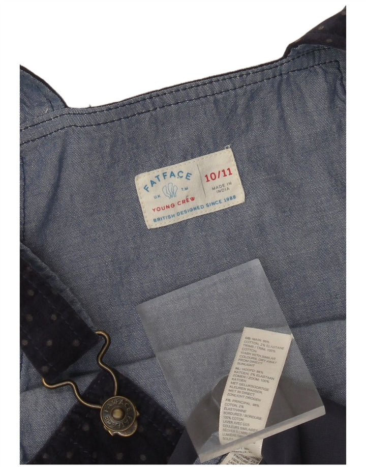 Юбка-комбинезон FAT FACE для девочек 10–11 лет W26, темно-синий, пятнистый хлопок