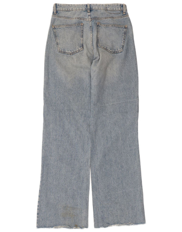Женские потертые широкие джинсы Zara EU 40 Medium W30 L33 Синие