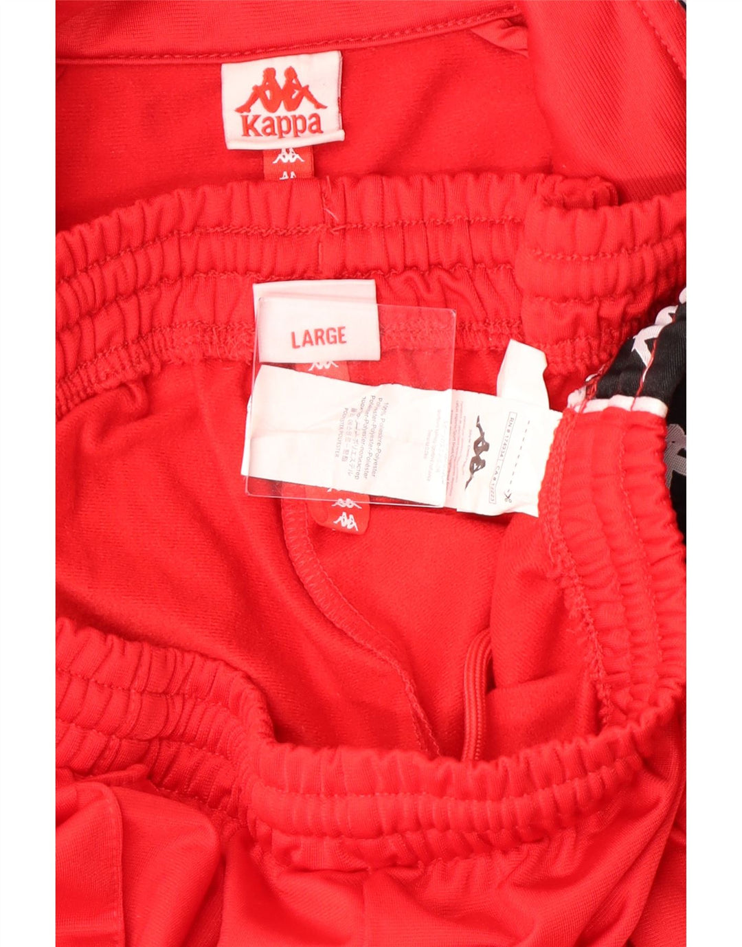 Kappa Женский спортивный костюм с графическим рисунком UK 16, большой красный полиэстер с цветными блоками