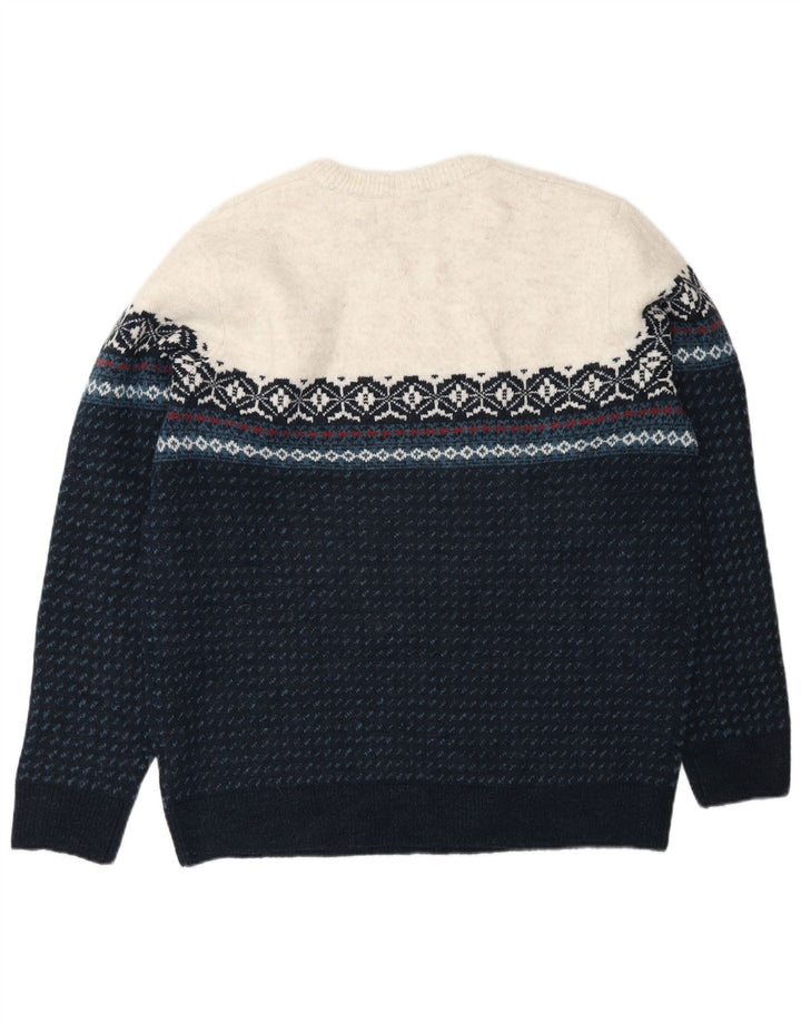 Мужской джемпер с круглым вырезом Marks & Spencer, большой бирюзовый Fair Isle