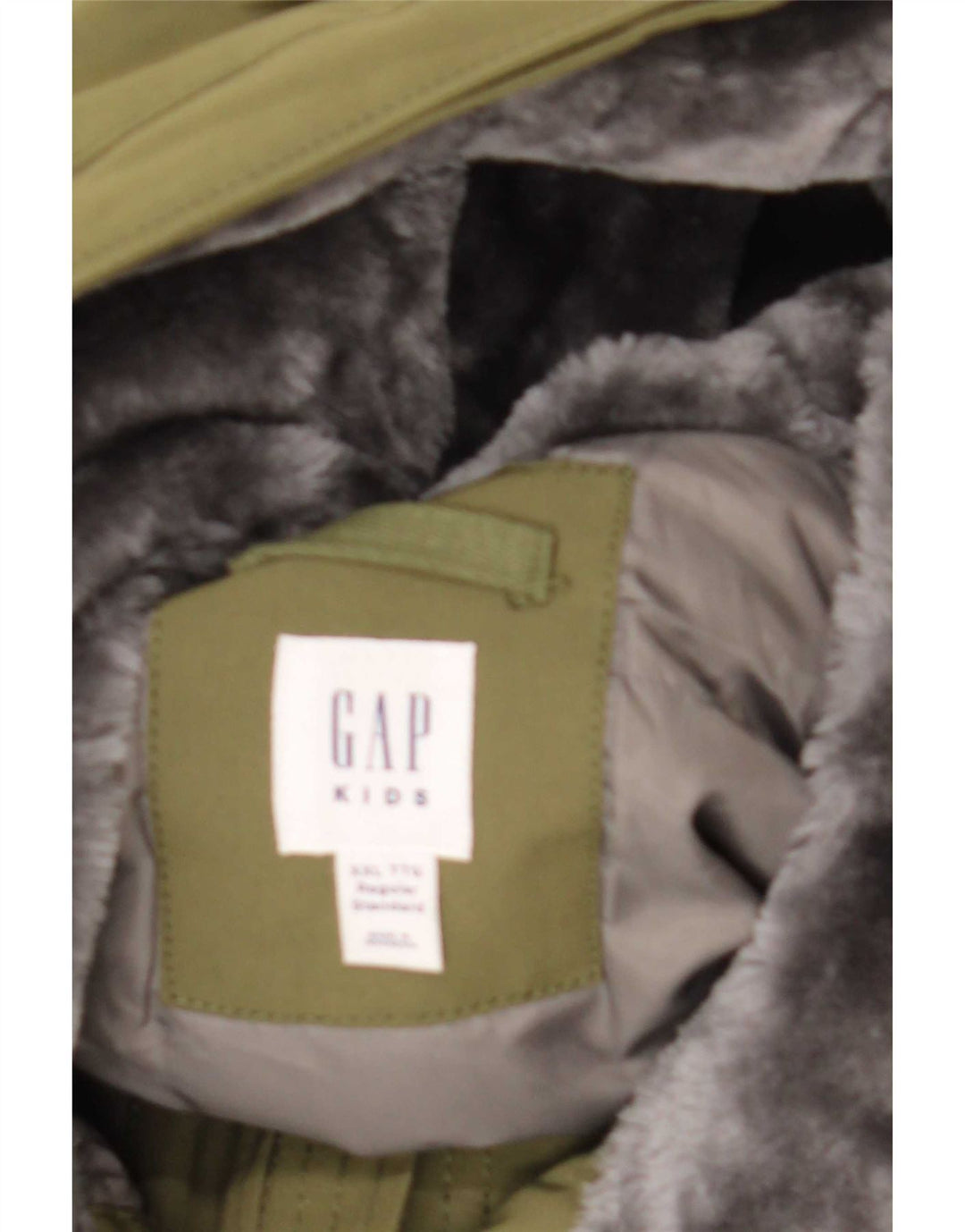Куртка-парка Gap Boys с капюшоном 13-14 лет, цвет хаки, полиэстер