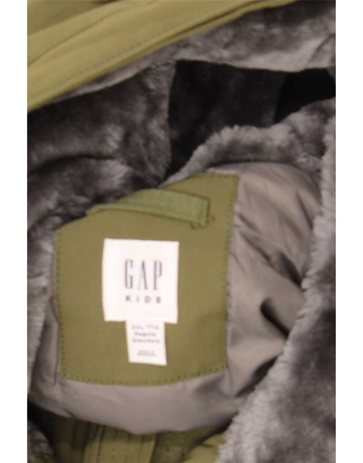Куртка-парка Gap Boys с капюшоном 13-14 лет, цвет хаки, полиэстер