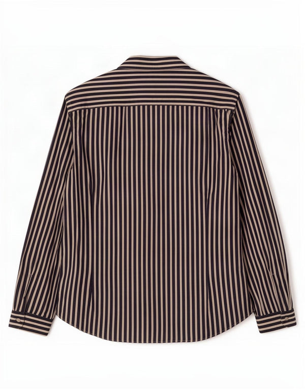 Мужская рубашка Massimo Dutti 2XL темно-синяя в полоску