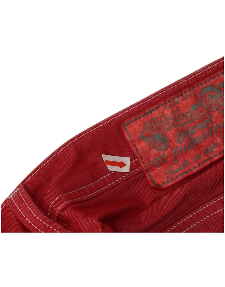 Мужские прямые джинсы Diesel Safado W32 L29, красный хлопок