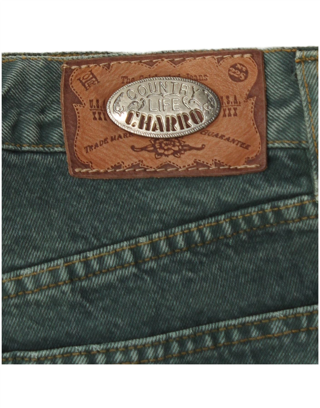 EL CHARRO Женские прямые джинсы W31 L31 Зеленый хлопок