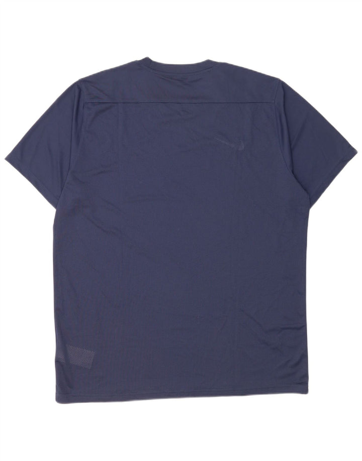 Мужская футболка Nike Dri Fit 2XL темно-синего цвета из полиэстера