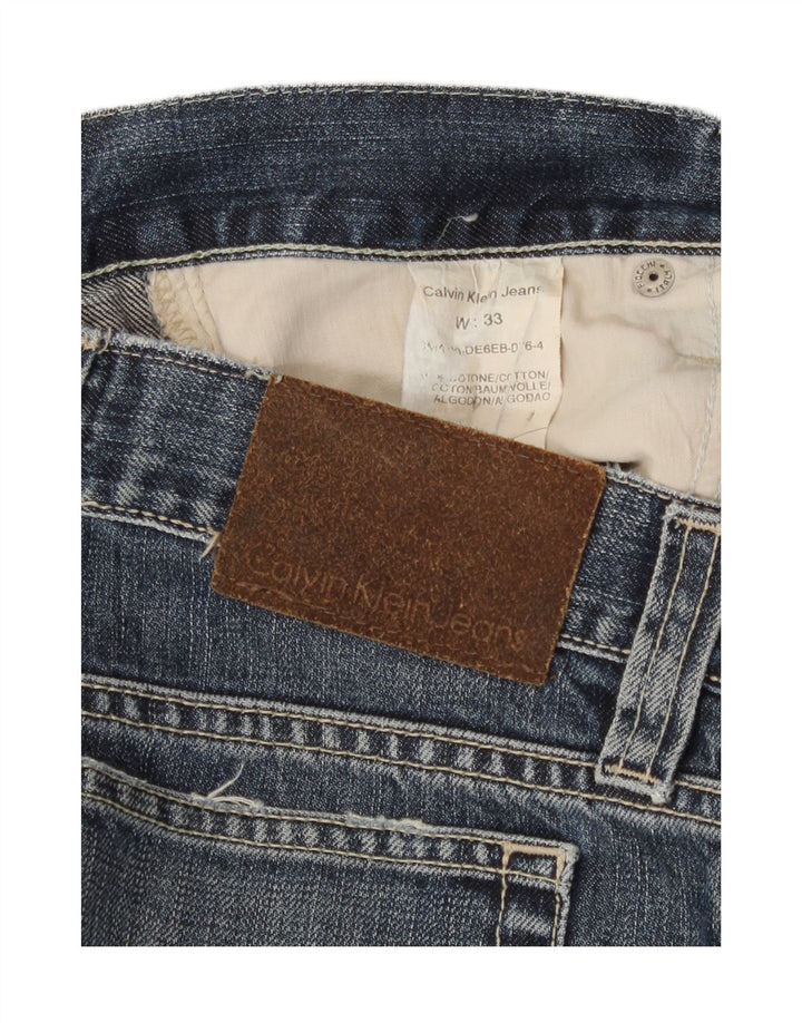 Женские прямые джинсы Calvin Klein W33 L30, синий хлопок