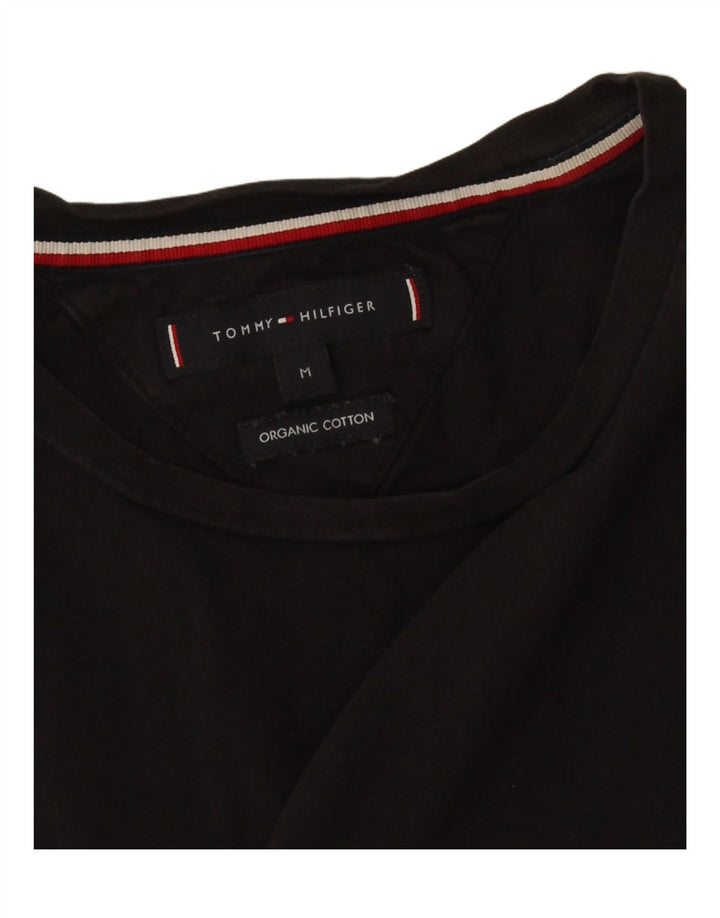 Tommy Hilfiger Мужская футболка с рисунком Топ среднего размера, черный хлопок