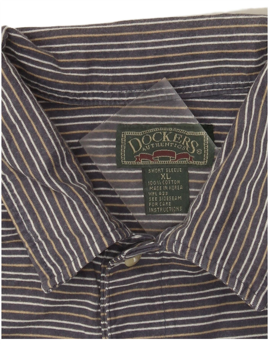 Мужская рубашка-поло Dockers XL, хлопковая серая полоска