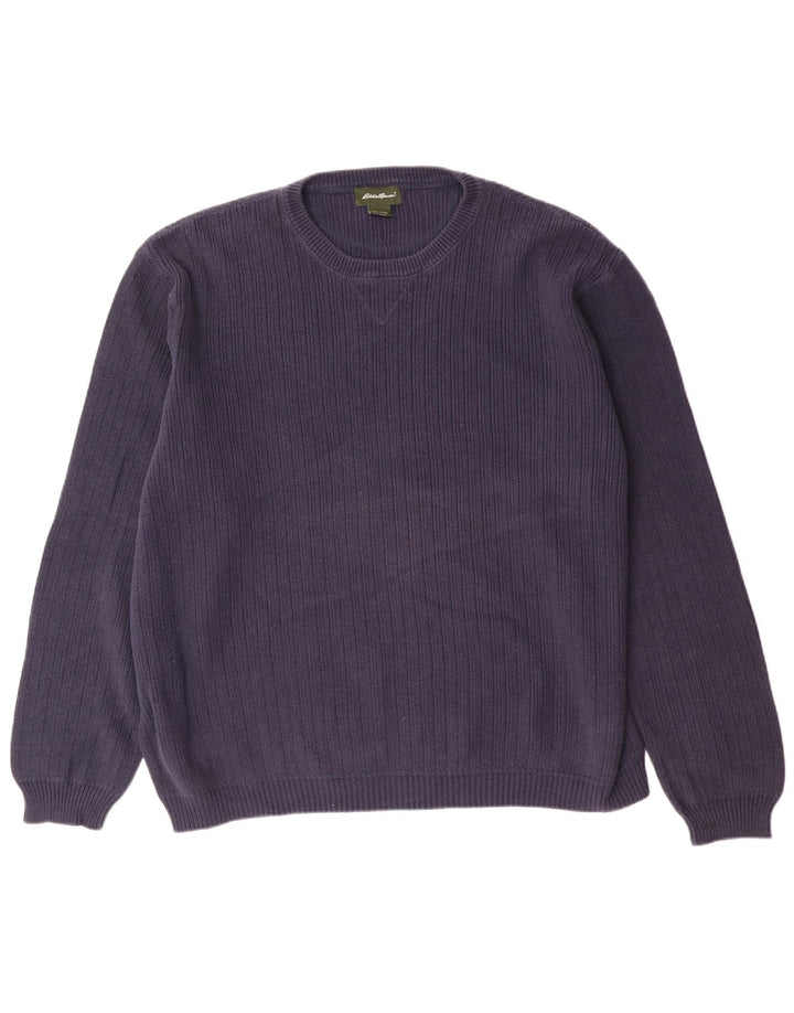 Мужской свитер EDDIE BAUER с круглым вырезом XL, темно-синий, хлопок