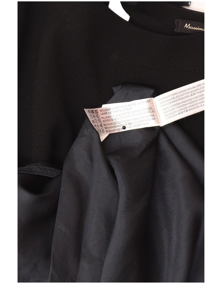 Женское платье прямого кроя Massimo Dutti EU 40, средний черный, вискоза