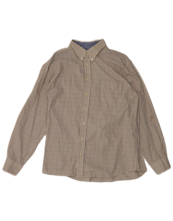 Мужская рубашка Barbour XL Off White Check Cotton