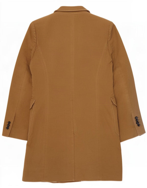 Женское пальто Zara UK 12, средний цвет, бежевый хлопок