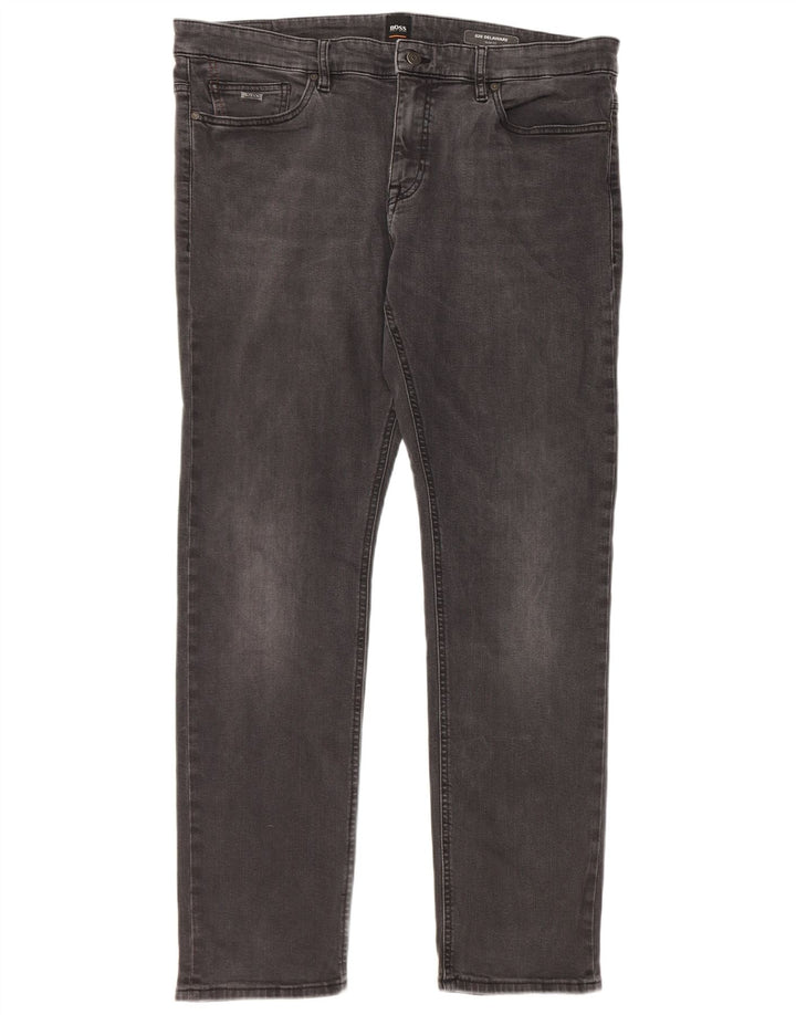 Мужские зауженные джинсы Hugo Boss Delaware W38 L34, серый хлопок
