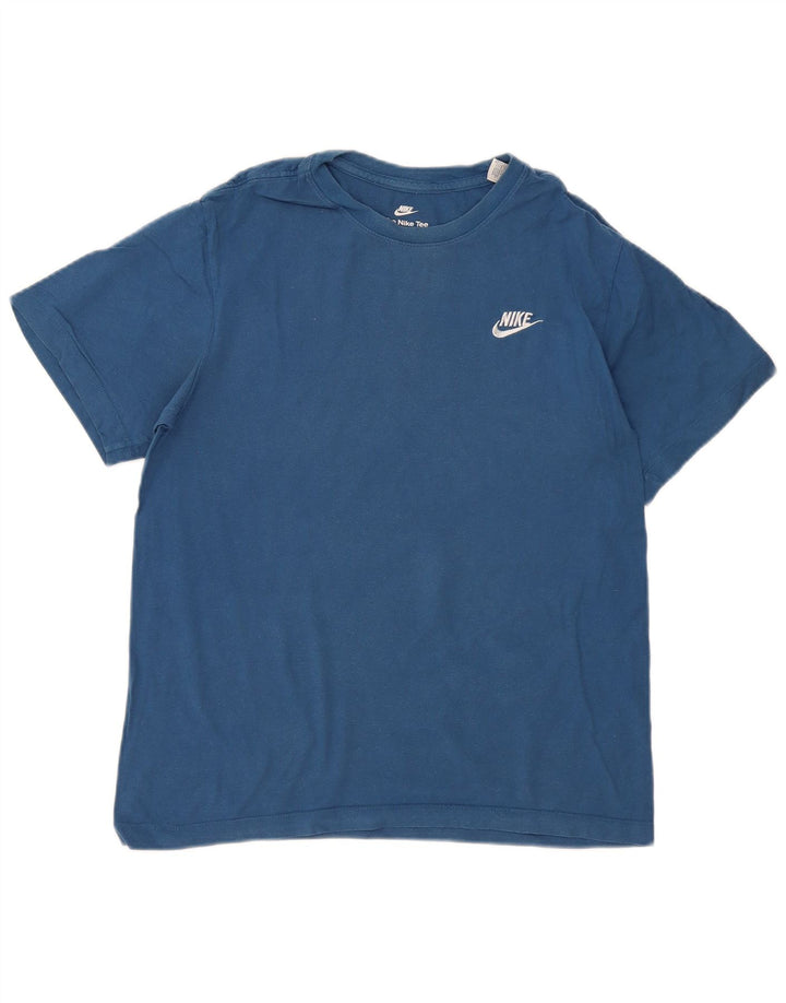 Мужская футболка Nike The Tee Top, маленький синий хлопок