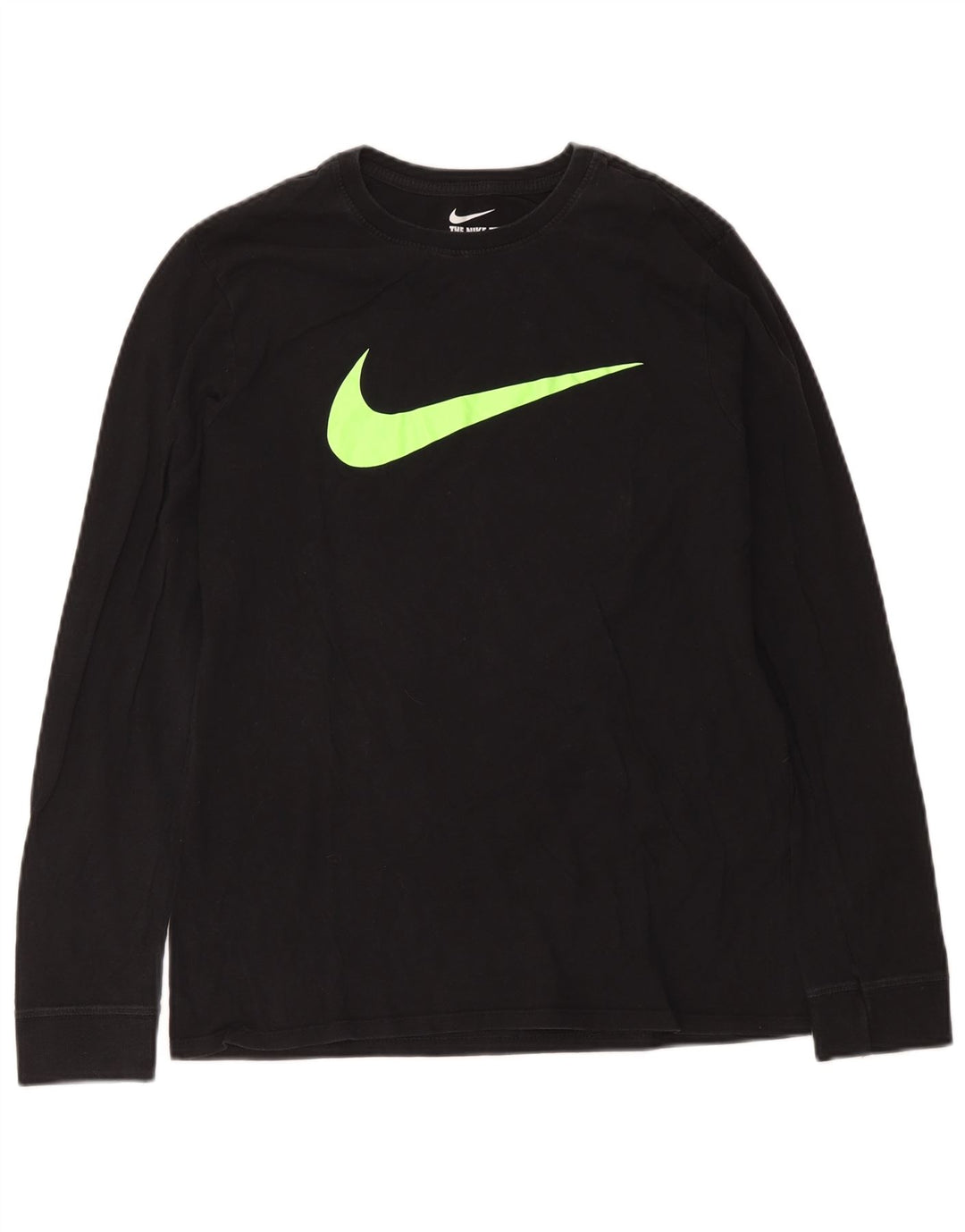 Мужской топ Nike Athletic Fit с графикой и длинными рукавами, средний черный, хлопок