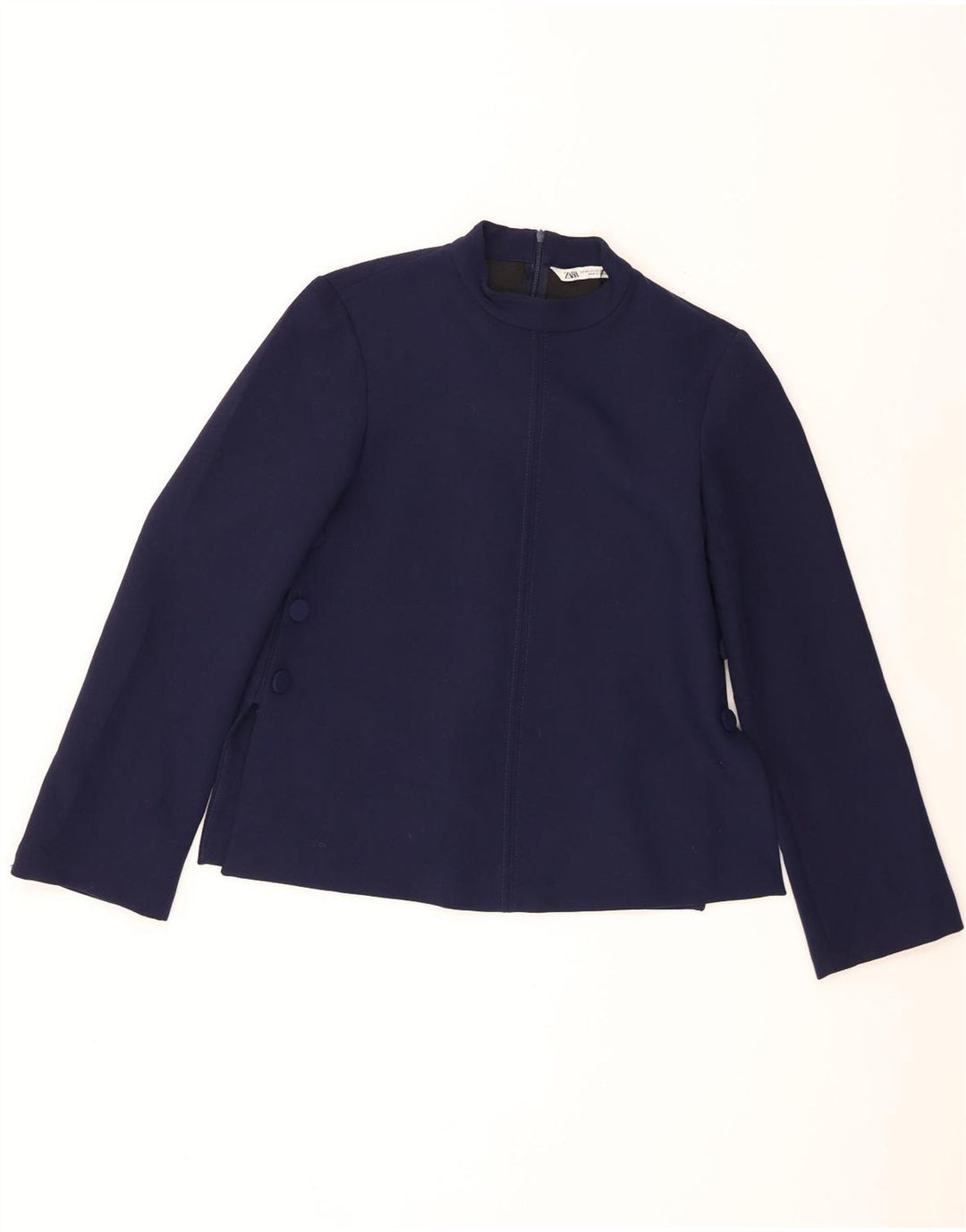 Женская блузка с длинным рукавом Zara UK 6 XS, темно-синий полиэстер