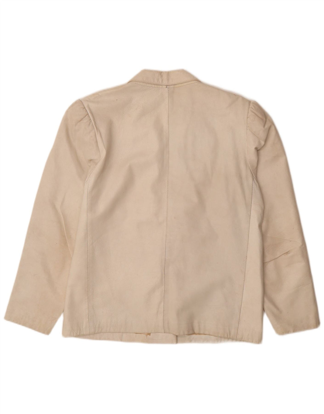 Винтажный женский кожаный комплект из 2 юбок UK 12 Medium W26 Off White