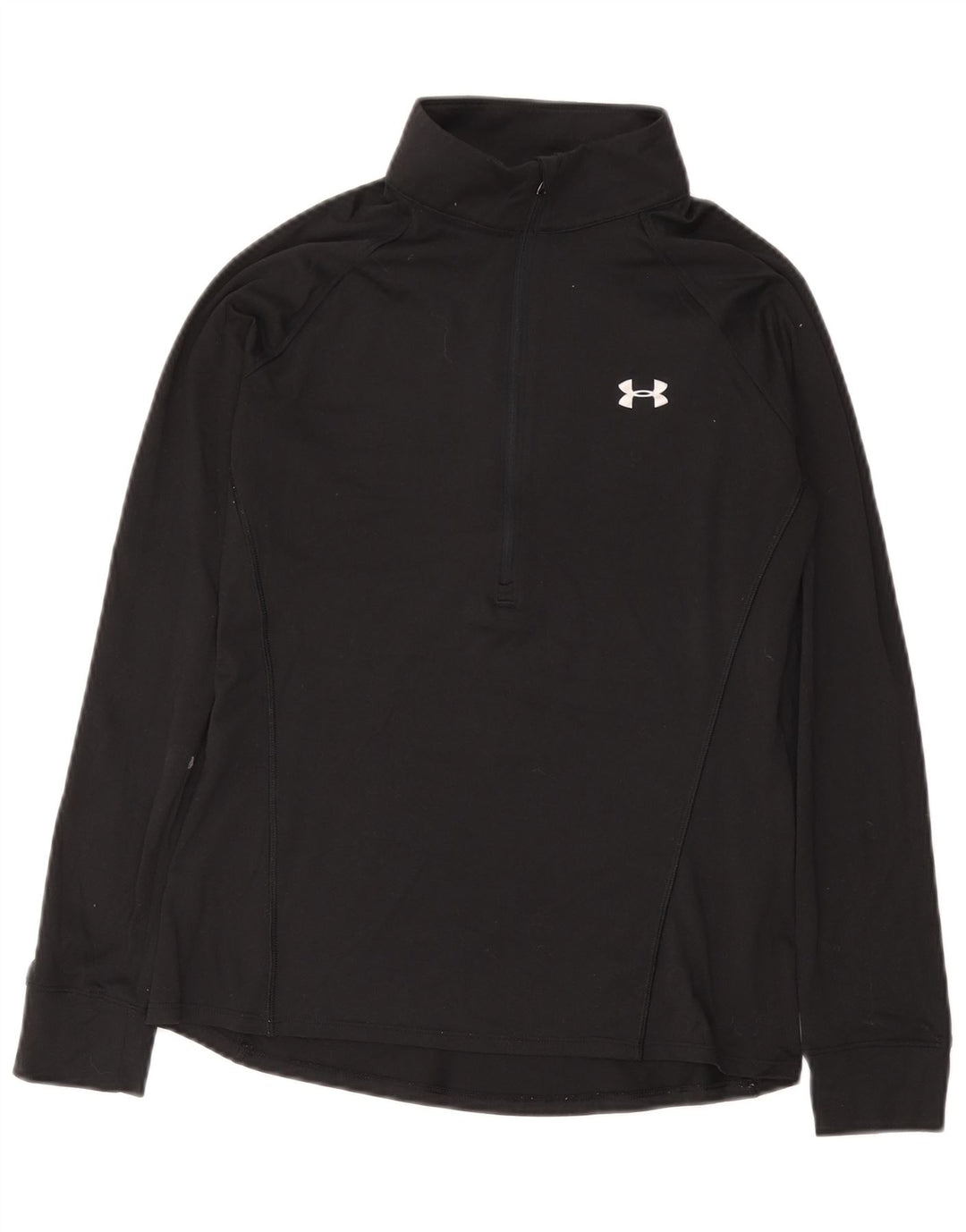 Женский пуловер с воротником на молнии UNDER ARMOR, топ UK 12, средний черный