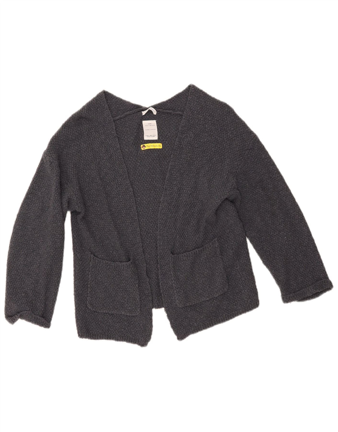 Открытый кардиган-свитер ZARA для девочек 7-8 лет, серый