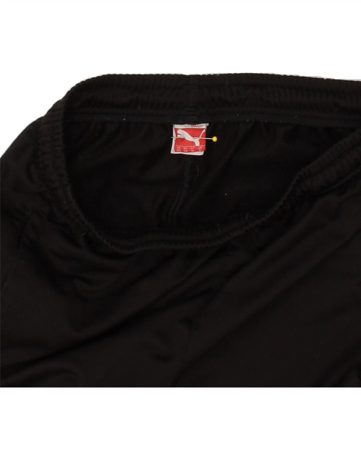 PUMA Boys Graphic Tracksuit Trousers Joggers 13-14 Years Black Polyester Vintage Puma and Second-Hand Puma from Messina Hembry 