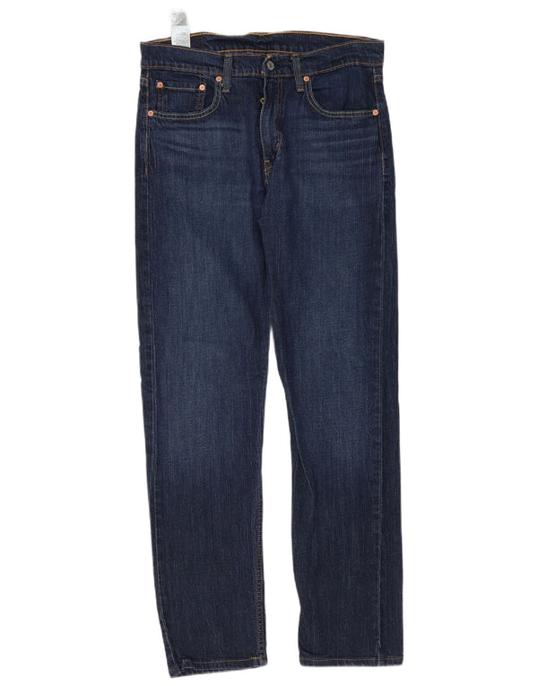 Мужские зауженные джинсы Levi's 502 W32 L30 темно-синие, хлопок