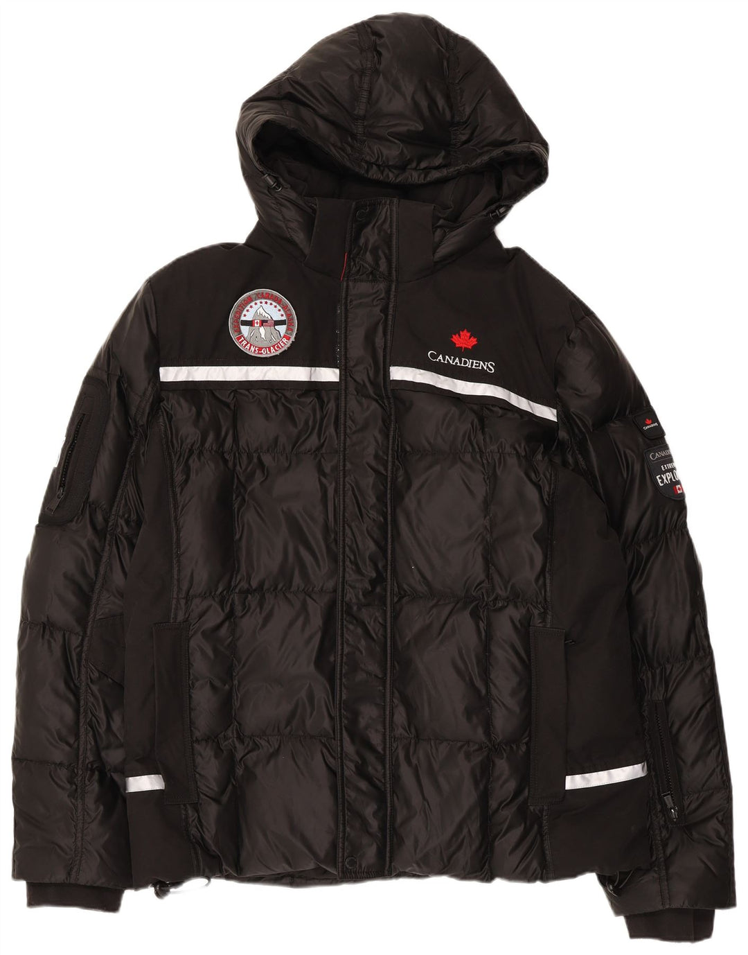 CANADIENS Мужская утепленная куртка с капюшоном IT 56 3XL Черный Полиэстер