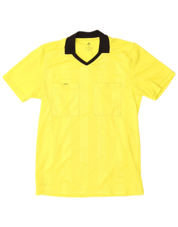 Мужская рубашка-поло Adidas Climalite, маленькая, желтая, цветной блок