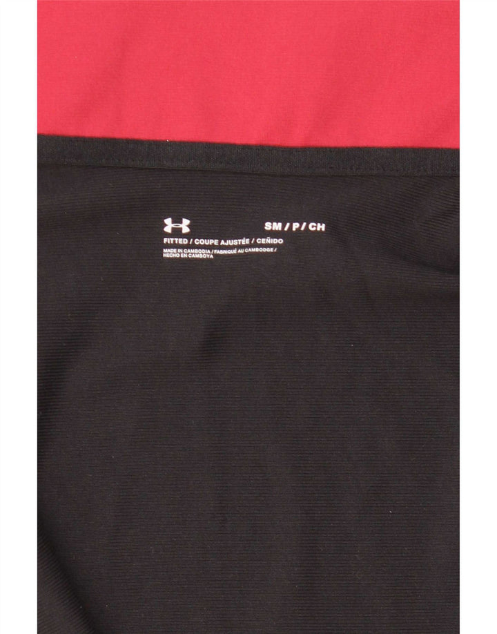 Мужская приталенная спортивная куртка Under Armour, маленькая черная с цветными блоками