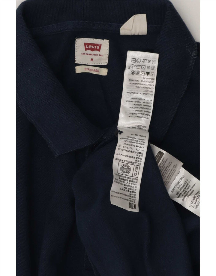 Мужская рубашка поло Levi's Standard, темно-синяя, хлопковая, среднего размера