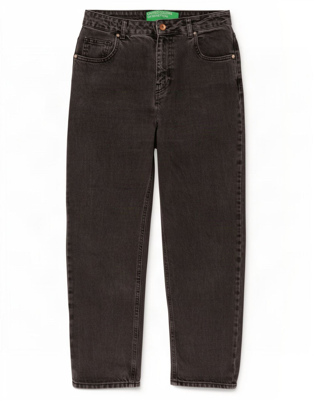 Женские зауженные джинсы Benetton W30 L27, серый хлопок
