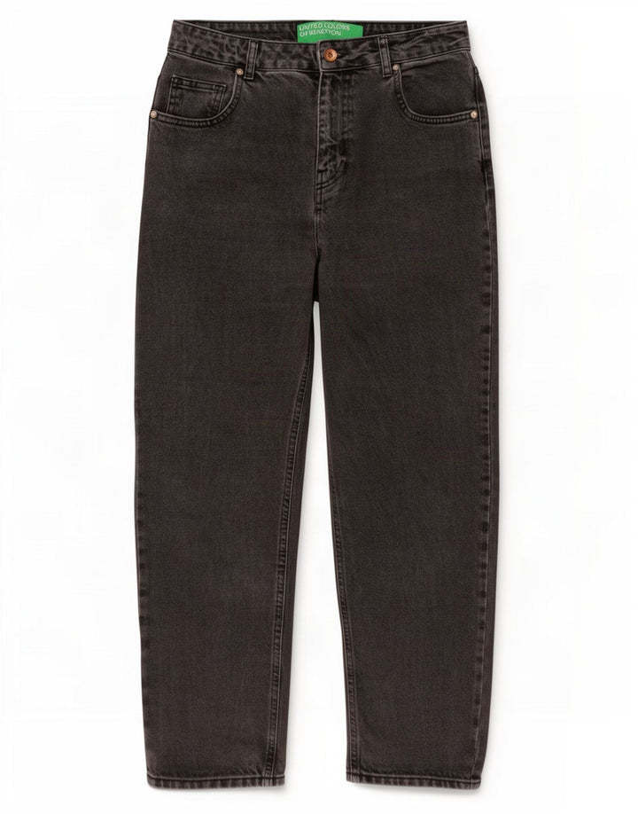 Женские зауженные джинсы Benetton W30 L27, серый хлопок