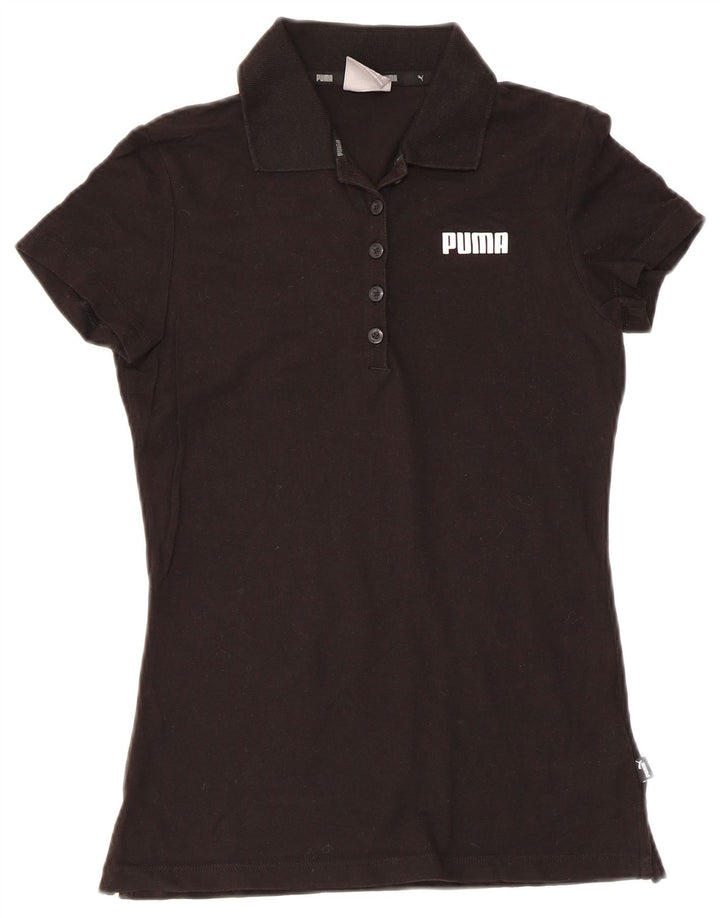 Женская рубашка-поло Puma UK 8, маленькая, черная, хлопковая