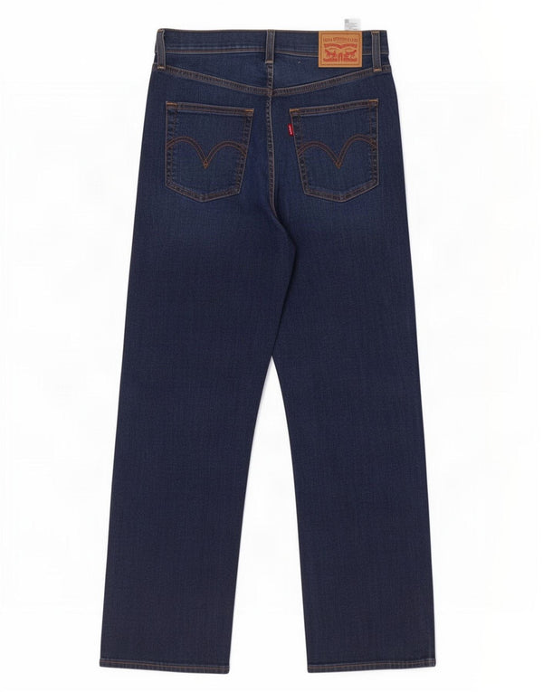 Женские прямые джинсы Levi's Ribcage W28 L27, темно-синий хлопок