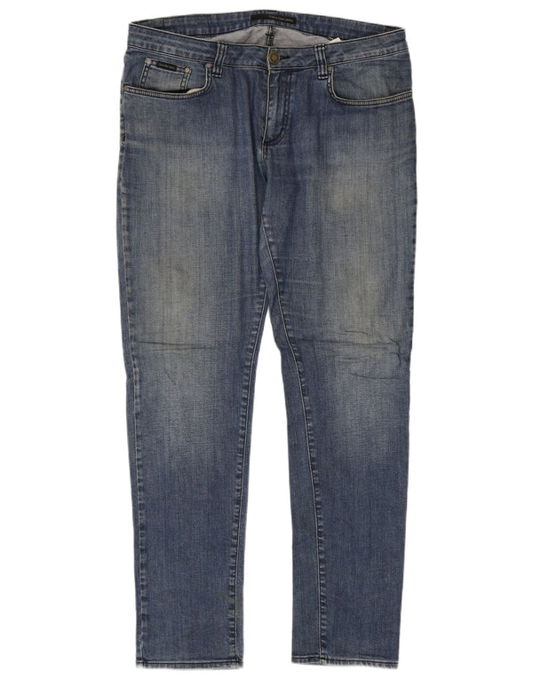 Мужские узкие джинсы Calvin Klein W34 L34 синие, хлопок