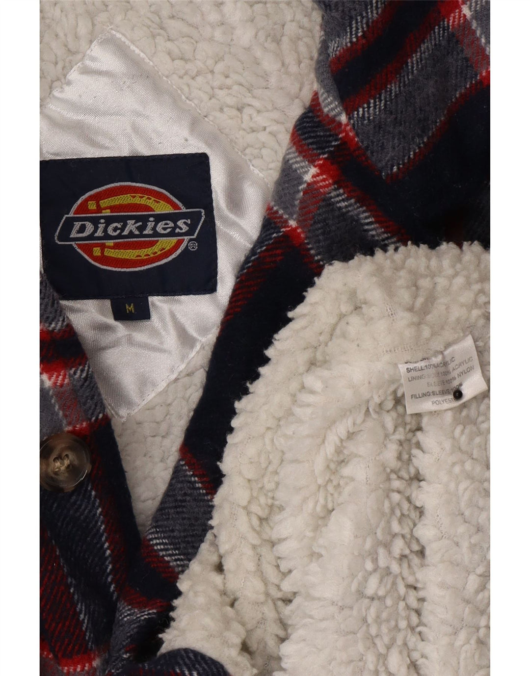 Мужская фланелевая рубашка Dickies Lumberjack среднего размера, темно-синяя клетка, акрил