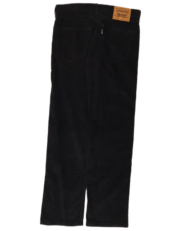 Мужские прямые вельветовые брюки Levi's 505 W32 L31 темно-синие, хлопок